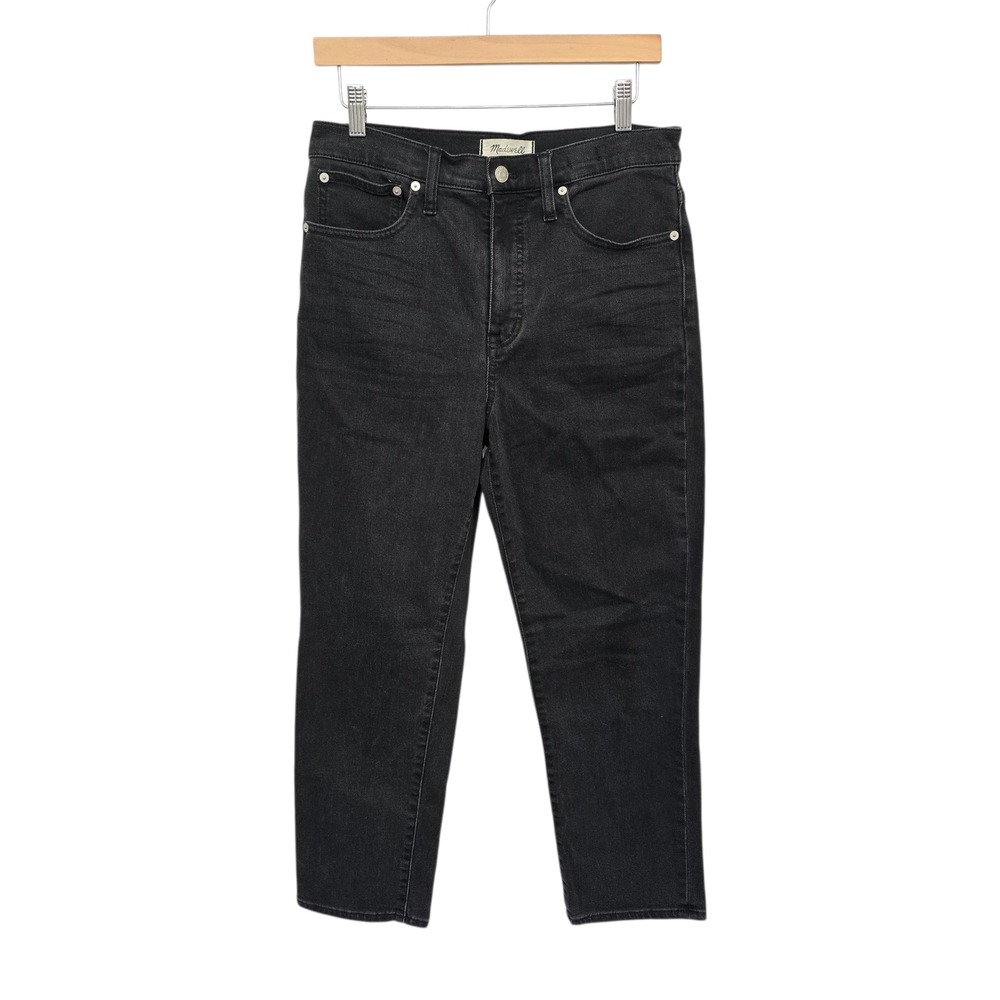 Madewell Classic Straight Jean Black Wash Women's Size 28 - Picture 1 of 10